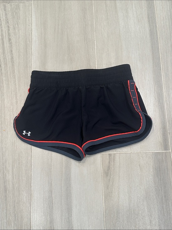 Under Armour Pants - Under Armour XS Semi-Fitted Lined Black Women's Athletic Shorts with Neon Trim